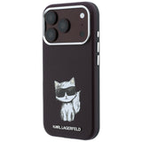 Karl Lagerfeld iPhone 17 Pro/iPhone 18 Pro Kuori Smooth Choupette Sketch Burgundy