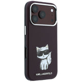 Karl Lagerfeld iPhone 17 Pro/iPhone 18 Pro Kuori Smooth Choupette Sketch Burgundy