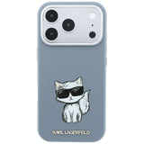 Karl Lagerfeld iPhone 17 Pro/iPhone 18 Pro -kuori Smooth Choupette Sketch Sininen