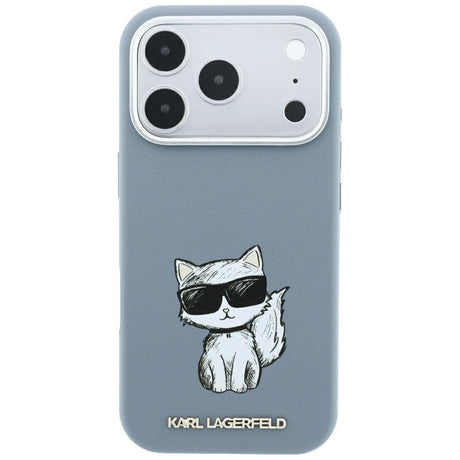Karl Lagerfeld iPhone 17 Pro/iPhone 18 Pro -kuori Smooth Choupette Sketch Sininen
