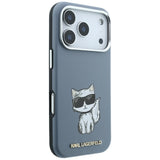 Karl Lagerfeld iPhone 17 Pro/iPhone 18 Pro -kuori Smooth Choupette Sketch Sininen