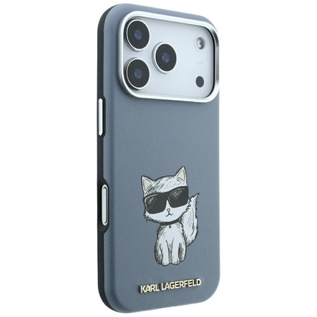 Karl Lagerfeld iPhone 17 Pro/iPhone 18 Pro -kuori Smooth Choupette Sketch Sininen