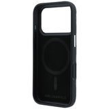 Karl Lagerfeld iPhone 17 Pro/iPhone 18 Pro -kuori Grained Mono Resin Logo Musta