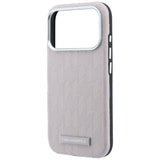 Karl Lagerfeld iPhone 17 Pro/iPhone 18 Pro Kuori Grained Mono Resin Logo Vaaleanpunainen