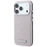 Karl Lagerfeld iPhone 17 Pro Max/iPhone 18 Pro Max Kuori Grained Mono Resin Logo Vaaleanpunainen