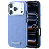 Karl Lagerfeld iPhone 17 Pro/iPhone 18 Pro Kuori Grained Mono Resin Logo Sininen