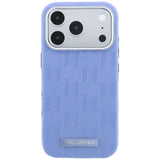 Karl Lagerfeld iPhone 17 Pro/iPhone 18 Pro Kuori Grained Mono Resin Logo Sininen