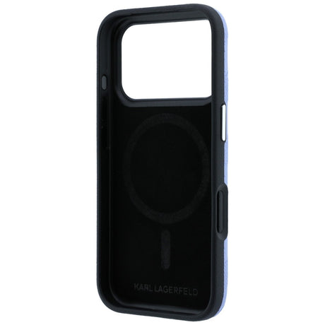 Karl Lagerfeld iPhone 17 Pro/iPhone 18 Pro Kuori Grained Mono Resin Logo Sininen