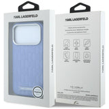 Karl Lagerfeld iPhone 17 Pro/iPhone 18 Pro Kuori Grained Mono Resin Logo Sininen