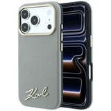 Karl Lagerfeld iPhone 17 Pro Max/iPhone 18 Pro Max -kuori Saffiano Script Logo Beige