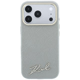 Karl Lagerfeld iPhone 17 Pro Max/iPhone 18 Pro Max -kuori Saffiano Script Logo Beige
