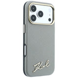 Karl Lagerfeld iPhone 17 Pro Max/iPhone 18 Pro Max -kuori Saffiano Script Logo Beige