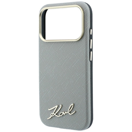 Karl Lagerfeld iPhone 17 Pro Max/iPhone 18 Pro Max -kuori Saffiano Script Logo Beige