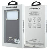 Karl Lagerfeld iPhone 17 Pro/iPhone 18 Pro -kuori Saffiano Script Logo Burgundy