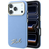 Karl Lagerfeld iPhone 17 Pro/iPhone 18 Pro Kuori Script Logo Sininen