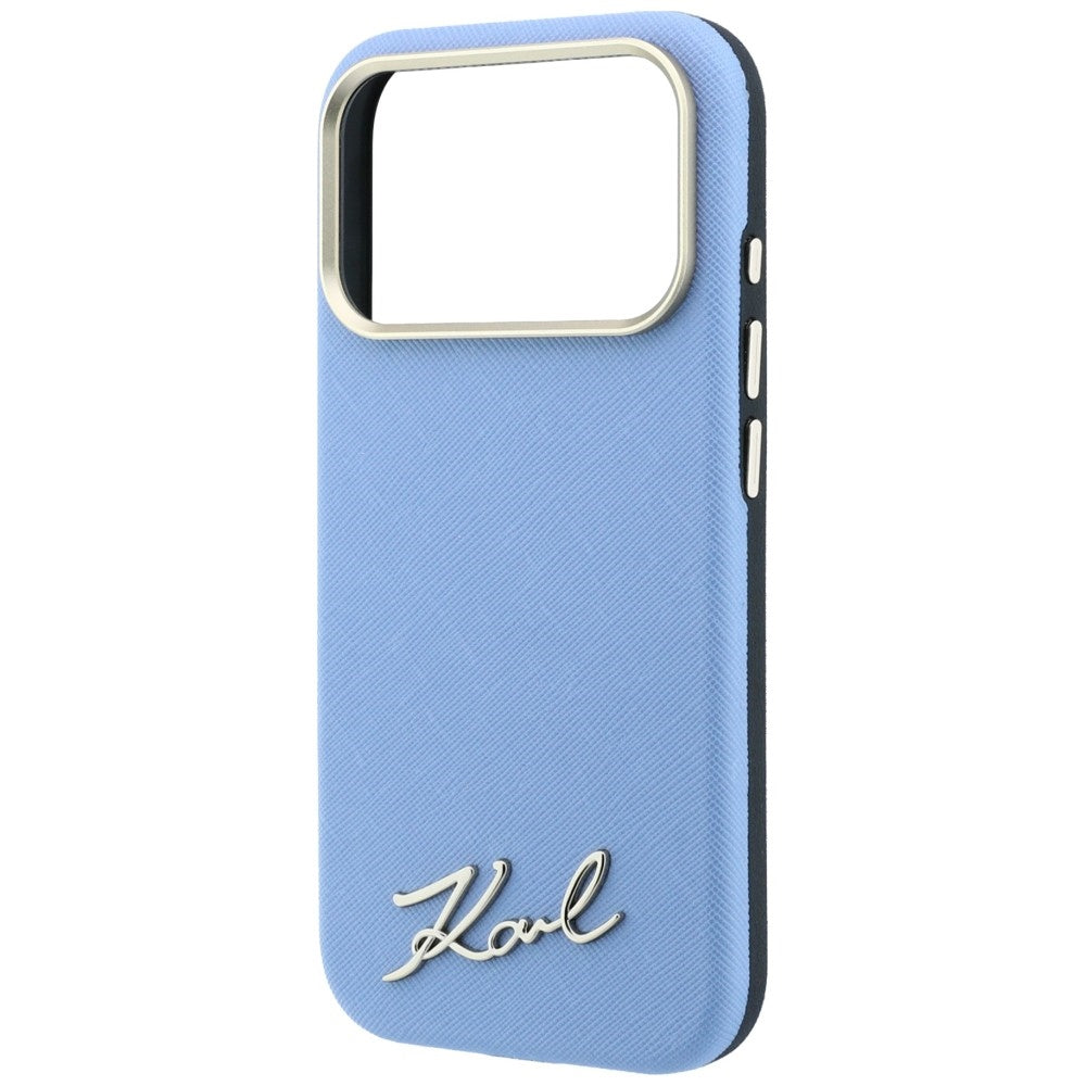 Karl Lagerfeld iPhone 17 Pro/iPhone 18 Pro Kuori Script Logo Sininen