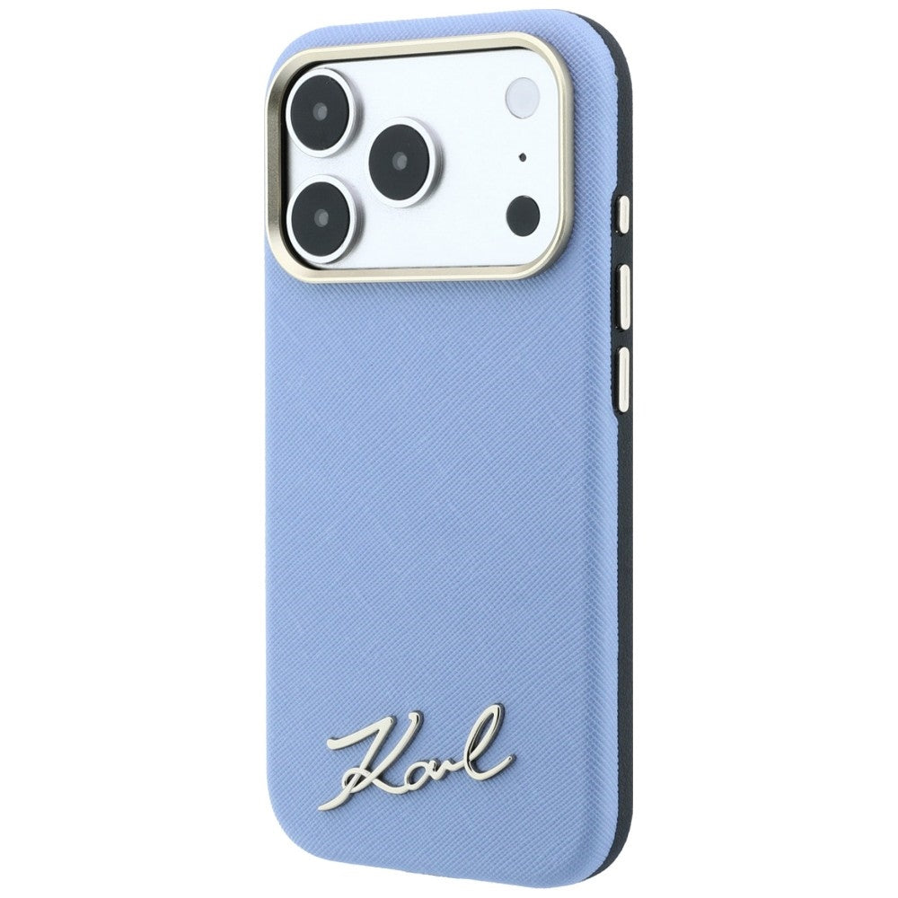 Karl Lagerfeld iPhone 17 Pro Max/iPhone 18 Pro Max Kuori Script-logo Sininen