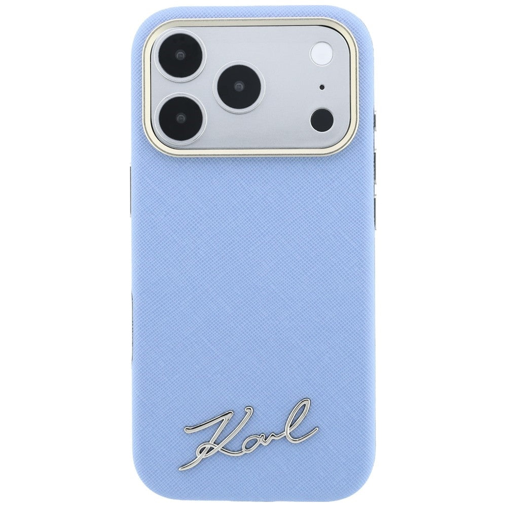Karl Lagerfeld iPhone 17 Pro Max/iPhone 18 Pro Max Kuori Script-logo Sininen