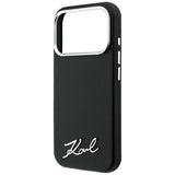 Karl Lagerfeld iPhone 17 Pro Max/iPhone 18 Pro Max -kuori Saffiano Script Logo Musta