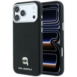 Karl Lagerfeld iPhone 17 Pro Max/iPhone 18 Pro Max Kuori Grained Karl Musta