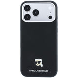 Karl Lagerfeld iPhone 17 Pro Max/iPhone 18 Pro Max Kuori Grained Karl Musta