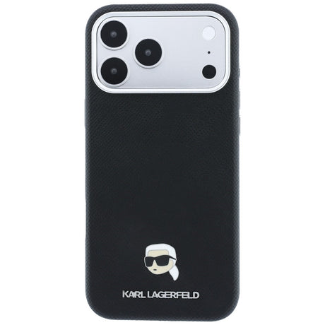 Karl Lagerfeld iPhone 17 Pro Max/iPhone 18 Pro Max Kuori Grained Karl Musta