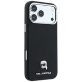 Karl Lagerfeld iPhone 17 Pro Max/iPhone 18 Pro Max Kuori Grained Karl Musta
