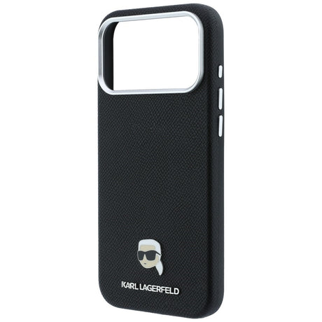 Karl Lagerfeld iPhone 17 Pro Max/iPhone 18 Pro Max Kuori Grained Karl Musta