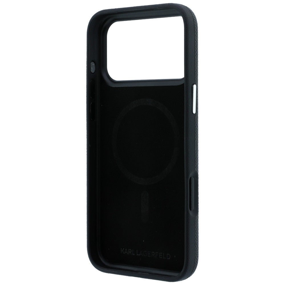 Karl Lagerfeld iPhone 17 Pro Max/iPhone 18 Pro Max Kuori Grained Karl Musta