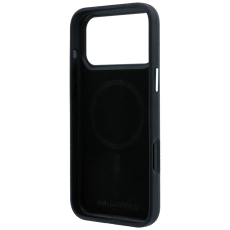 Karl Lagerfeld iPhone 17 Pro Max/iPhone 18 Pro Max Kuori Grained Karl Musta