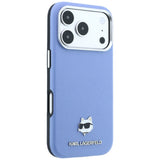 Karl Lagerfeld iPhone 17 Pro/iPhone 18 Pro Kuori Grained Choupette Sininen