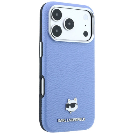 Karl Lagerfeld iPhone 17 Pro/iPhone 18 Pro Kuori Grained Choupette Sininen
