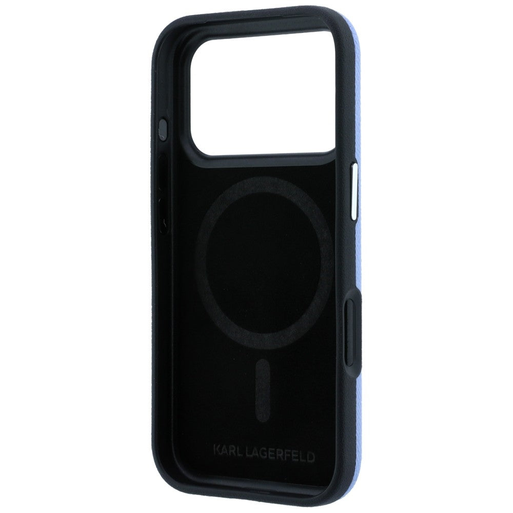 Karl Lagerfeld iPhone 17 Pro/iPhone 18 Pro Kuori Grained Choupette Sininen