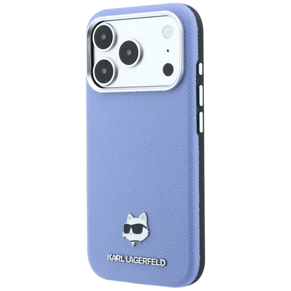 Karl Lagerfeld iPhone 17 Pro Max/iPhone 18 Pro Max Kuori Grained Choupette Sininen