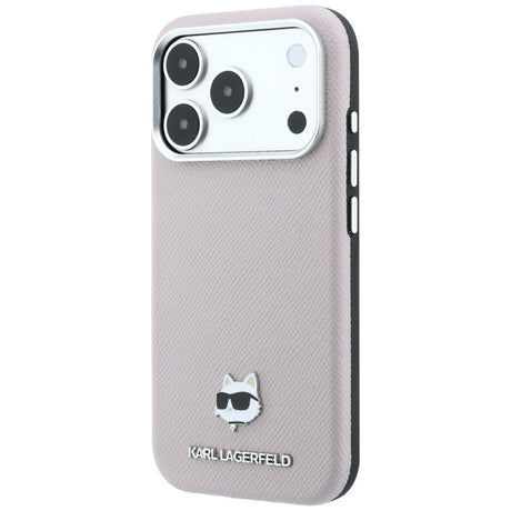 Karl Lagerfeld iPhone 17 Pro/iPhone 18 Pro Kuori Grained Choupette Vaaleanpunainen