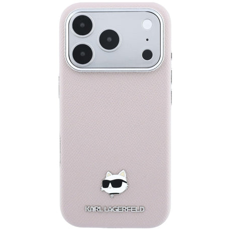 Karl Lagerfeld iPhone 17 Pro/iPhone 18 Pro Kuori Grained Choupette Vaaleanpunainen