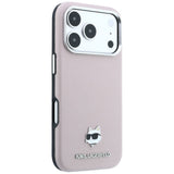 Karl Lagerfeld iPhone 17 Pro/iPhone 18 Pro Kuori Grained Choupette Vaaleanpunainen