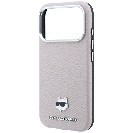 Karl Lagerfeld iPhone 17 Pro/iPhone 18 Pro Kuori Grained Choupette Vaaleanpunainen