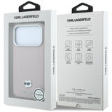 Karl Lagerfeld iPhone 17 Pro/iPhone 18 Pro Kuori Grained Choupette Vaaleanpunainen