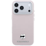 Karl Lagerfeld iPhone 17 Pro Max/iPhone 18 Pro Max Kuori Grained Choupette Vaaleanpunainen