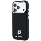 Karl Lagerfeld iPhone 17 Pro/iPhone 18 Pro Kuori Grained Choupette Musta