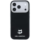 Karl Lagerfeld iPhone 17 Pro/iPhone 18 Pro Kuori Grained Choupette Musta
