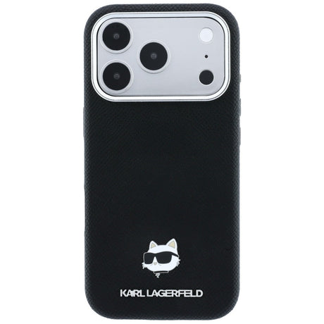 Karl Lagerfeld iPhone 17 Pro/iPhone 18 Pro Kuori Grained Choupette Musta