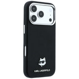 Karl Lagerfeld iPhone 17 Pro/iPhone 18 Pro Kuori Grained Choupette Musta