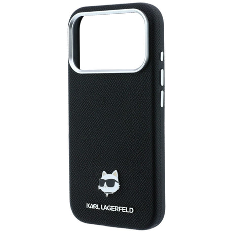 Karl Lagerfeld iPhone 17 Pro/iPhone 18 Pro Kuori Grained Choupette Musta