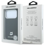 Karl Lagerfeld iPhone 17 Pro/iPhone 18 Pro Kuori Grained Choupette Musta