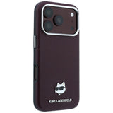 Karl Lagerfeld iPhone 17 Pro/iPhone 18 Pro Kuori Grained Choupette Burgundy