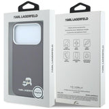 Karl Lagerfeld iPhone 17 Pro/iPhone 18 Pro Kuori Grained Heads Viininpunainen