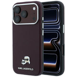 Karl Lagerfeld iPhone 17 Pro Max/iPhone 18 Pro Max Kuori Grained Choupette Viininpunainen