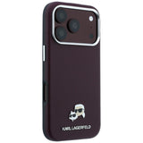 Karl Lagerfeld iPhone 17 Pro Max/iPhone 18 Pro Max Kuori Grained Choupette Viininpunainen